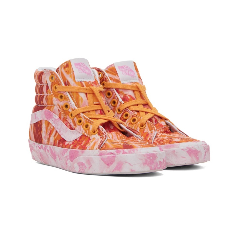 Vans X Collina Strada Women’s Pink and Orange SK8-HI 38 DX Sneakers Size 9.5